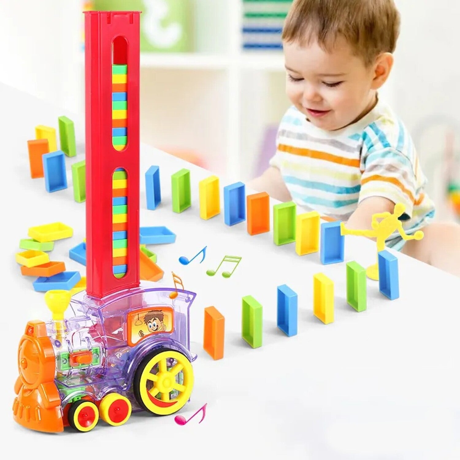 EPICTRAIN™ Tren Domino Train Stack con sonido